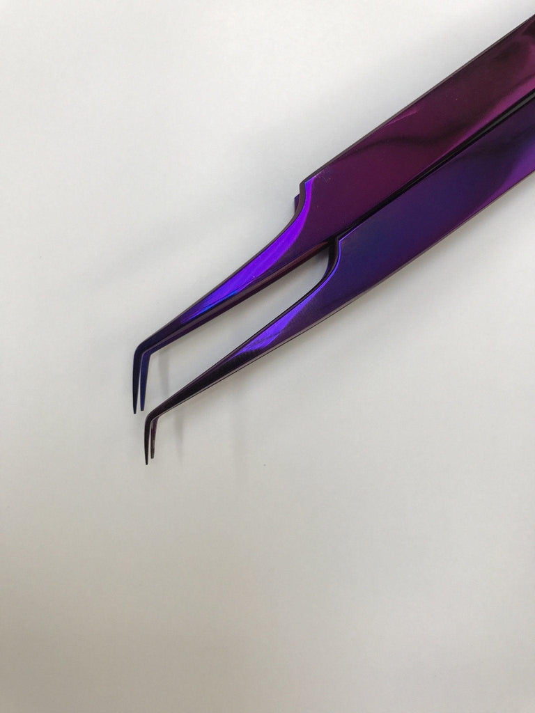 Stronger angled tweezer (purple) - flirties