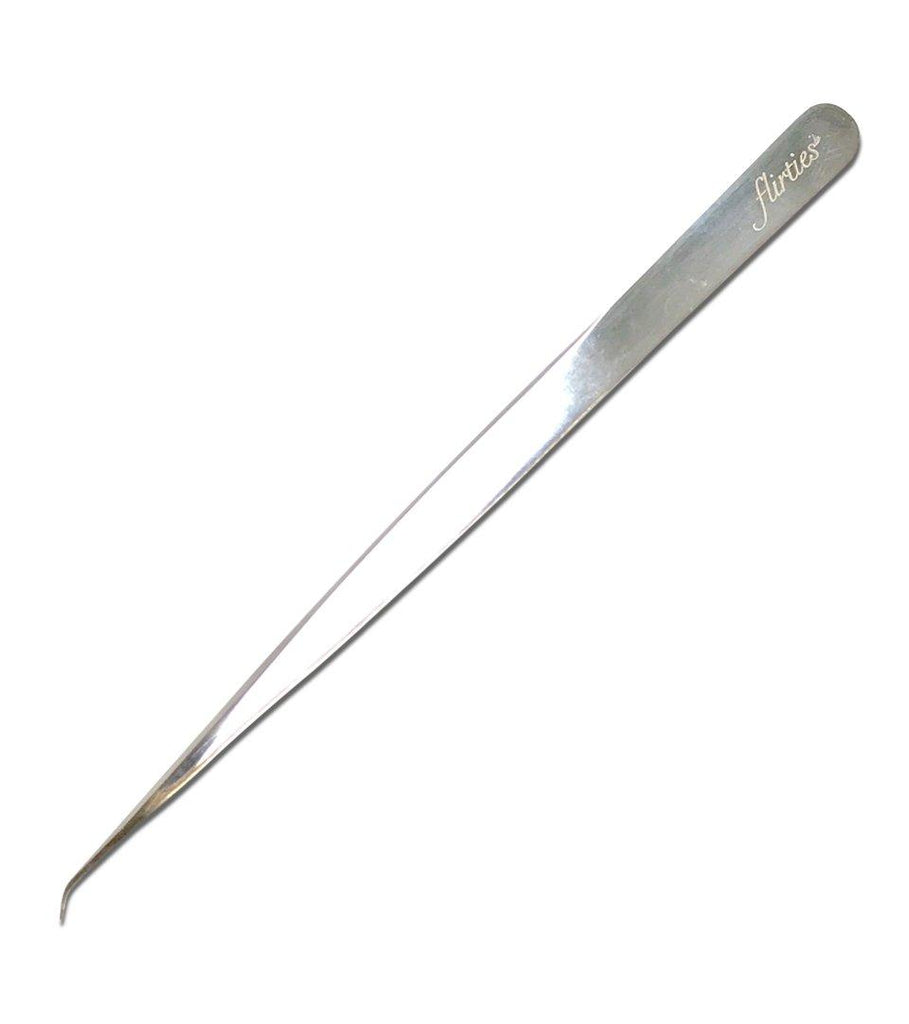 Flirties Slimline angled Tweezer (silver) - flirties