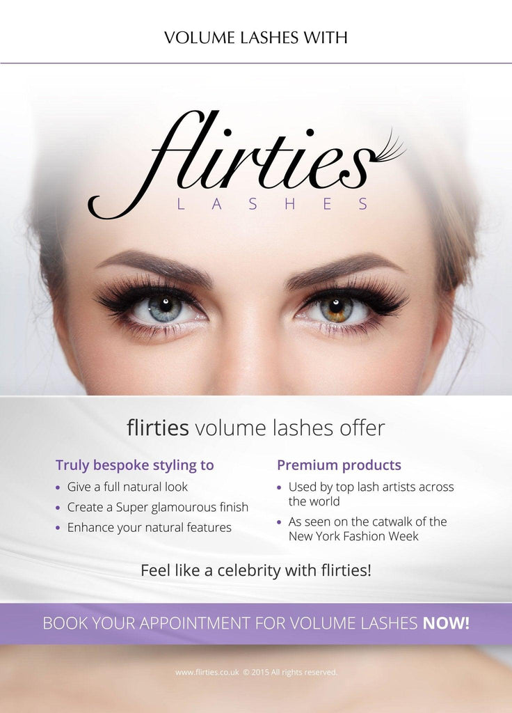 Poster A3 (Lash extensions - volume) - flirties