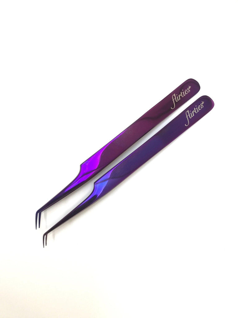 Stronger angled tweezer (purple) - flirties